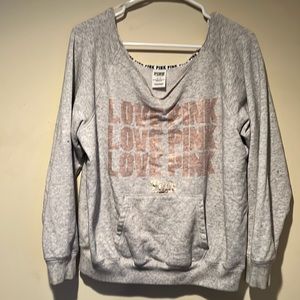 Pink Victoria’s Secret off shoulder sweatshirt